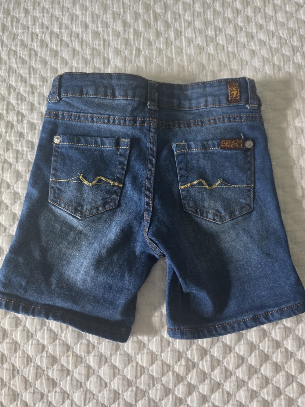 7 For All Mankind Blue Denim Kids Shorts Size 6